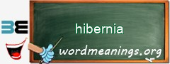 WordMeaning blackboard for hibernia